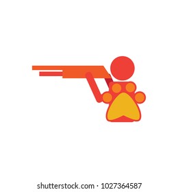Paw Hunt Logo Icon Design