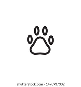 Paw icon animal vector template