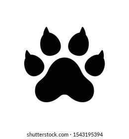 Paw Icon in Black Color