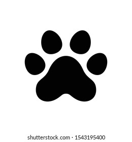 Paw Icon in Black Color