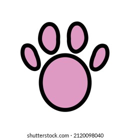Paw icon. Cat's hand. Editable vectors.