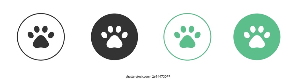 Paw icon for design and web.