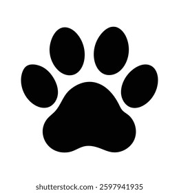 Paw icon. Dog, cat paw icon. Paw prints vector symbol. Vector illustration.