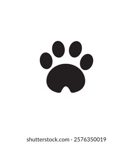 Paw icon. Dog, cat paw icon. Zoo, vet logo element. Paw print vector symbol.