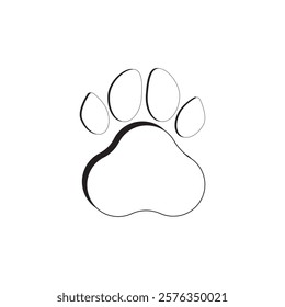 Paw icon. Dog, cat paw icon. Zoo, vet logo element. Paw print vector symbol.