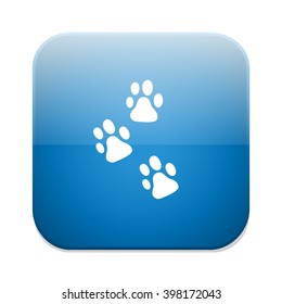 Paw icon. Dog pets steps symbol. 