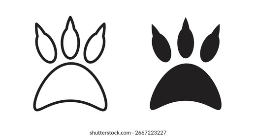 Paw icon. doodle graphics vectors
