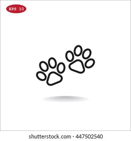Paw icon Flat.