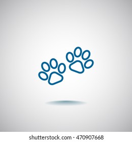 Paw icon Flat.