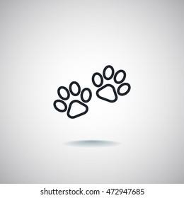 Paw icon Flat.