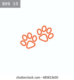 Paw icon Flat.