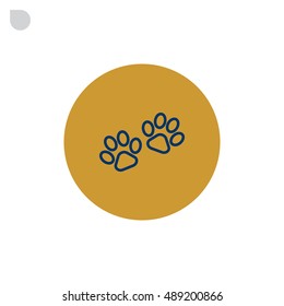 Paw icon Flat.