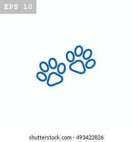 Paw icon Flat.