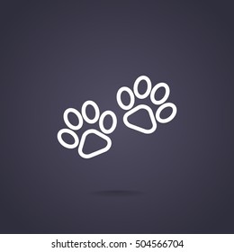 Paw icon Flat.