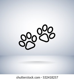 Paw icon Flat.