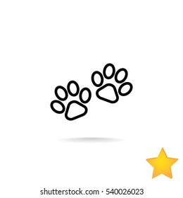 Paw icon Flat.