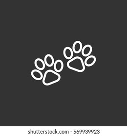 Paw icon Flat.