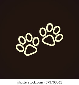 Paw icon Flat.
