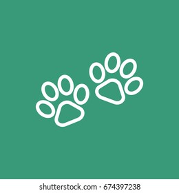 Paw icon Flat.