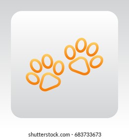 Paw icon Flat.