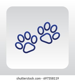 Paw icon Flat.