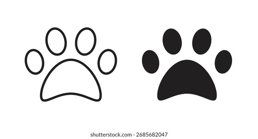 Icono de la pata plana en blanco y negro logo