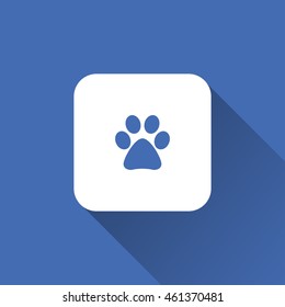paw icon. flat design