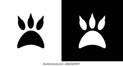 Paw icon flat design. Eps 10