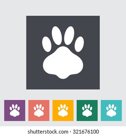 Paw icon. Flat vector related icon for web and mobile applications. It can be used as - logo, pictogram, icon, infographic element. Vector Illustration. 