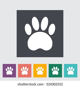 Paw icon. Flat vector related icon for web and mobile applications. It can be used as - logo, pictogram, icon, infographic element. Vector Illustration. 