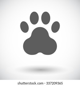 Paw icon. Flat vector related icon for web and mobile applications. It can be used as - logo, pictogram, icon, infographic element. Vector Illustration. 