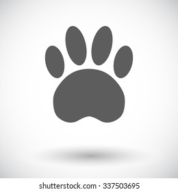 Paw icon. Flat vector related icon for web and mobile applications. It can be used as - logo, pictogram, icon, infographic element. Vector Illustration. 