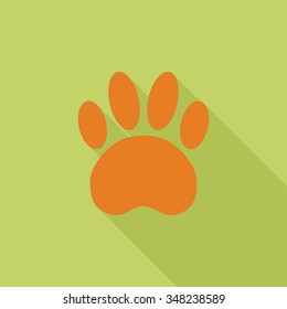Paw icon. Flat vector related icon for web and mobile applications. It can be used as - logo, pictogram, icon, infographic element. Vector Illustration. 