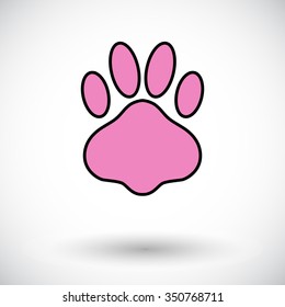 Paw icon. Flat vector related icon for web and mobile applications. It can be used as - logo, pictogram, icon, infographic element. Vector Illustration. 