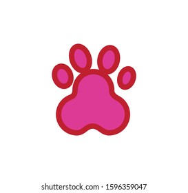 Paw icon ,foot print icon vector illustration