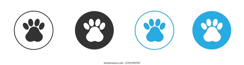 Paw icon. Graphic icon design template
