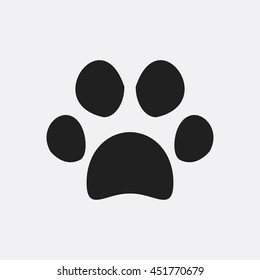 Paw icon illustration isolated vector sign symbol