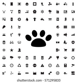 paw icon illustration isolated vector sign symbol