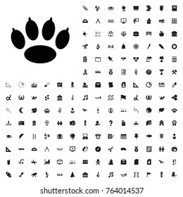 Paw icon illustration isolated vector sign symbol. education icons set for web and mobile.