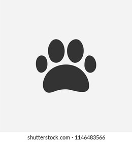 Paw Icon Illustration,vector Animal Sign Symbol