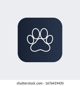 Paw icon illustration,vector animal sign symbol