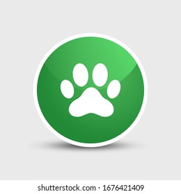 Paw icon illustration,vector animal sign symbol
