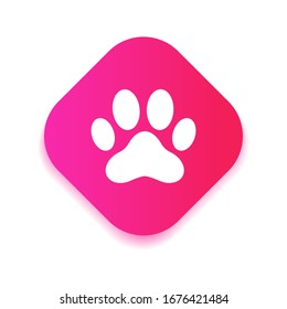 Paw icon illustration,vector animal sign symbol