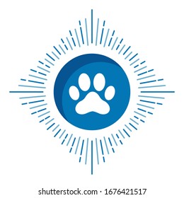 Paw icon illustration,vector animal sign symbol