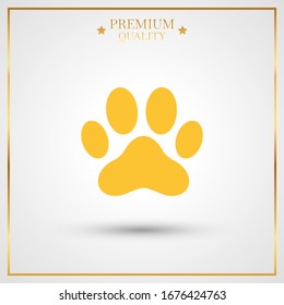 Paw icon illustration,vector animal sign symbol