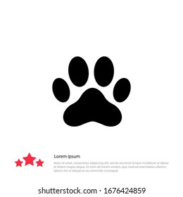 Paw Icon Illustration,vector Animal Sign Symbol