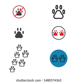 
Paw icon ilustration vector template