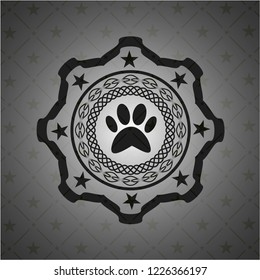 paw icon inside black badge