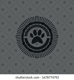 icono de garra dentro del emblema negro. Vintage.