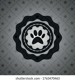 paw icon inside dark badge or emblem. 